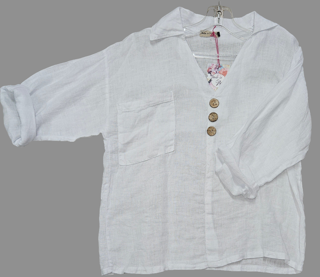 Italian Linen White Top