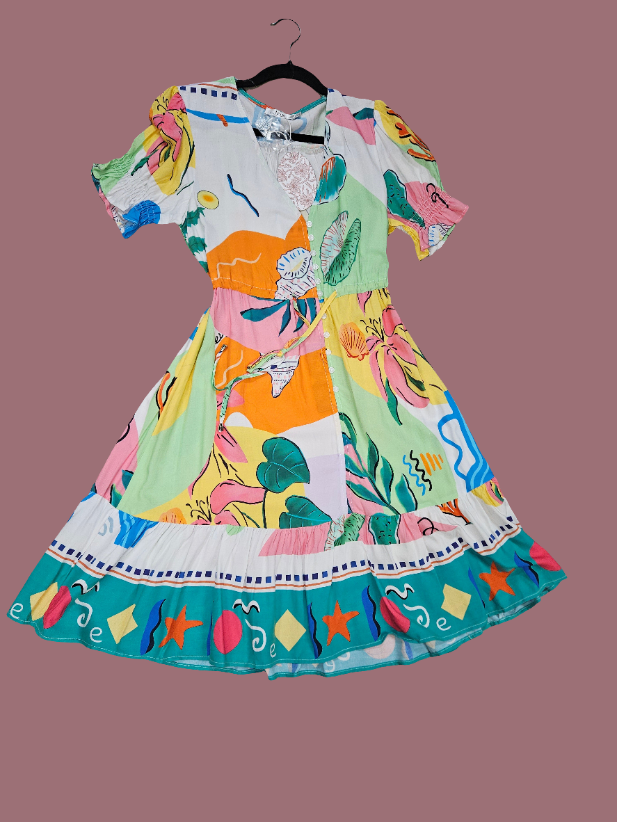 Fria Liz Seaside Print Dress