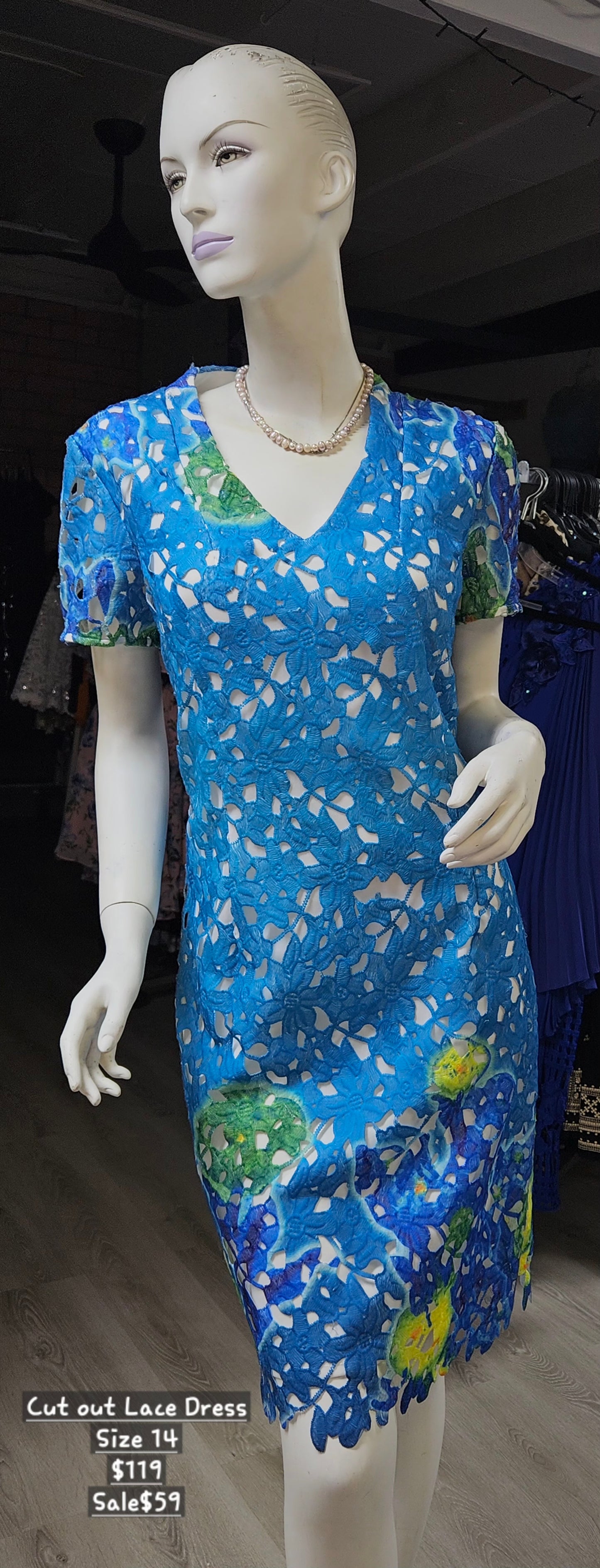 Cut out Floral Lace dress