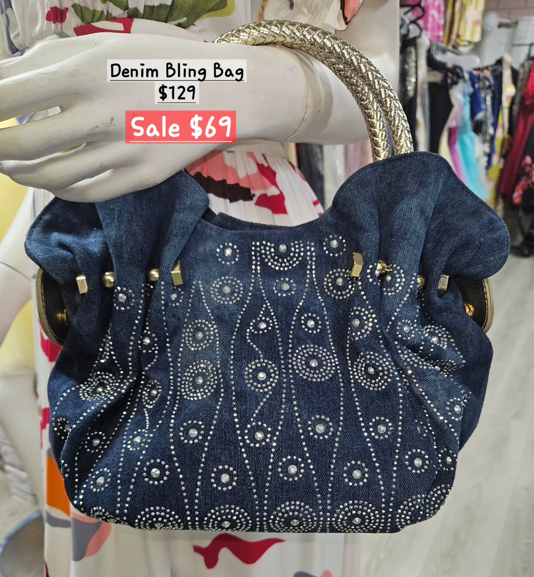 Bling Denim Bag