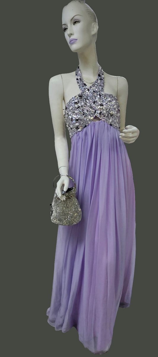 Lavender Chiffon Formal.Dress