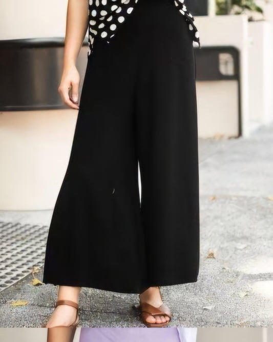 Black Linen Blend Pants