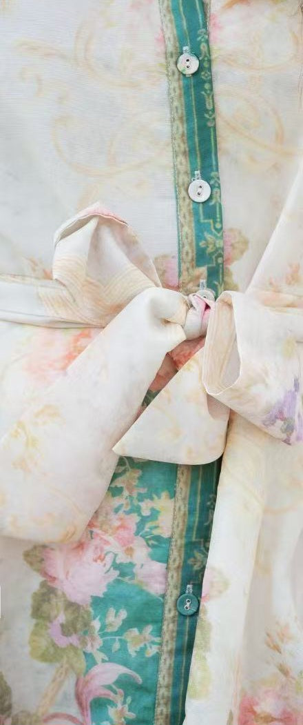 Floral print Dress with 3/4 sleeves