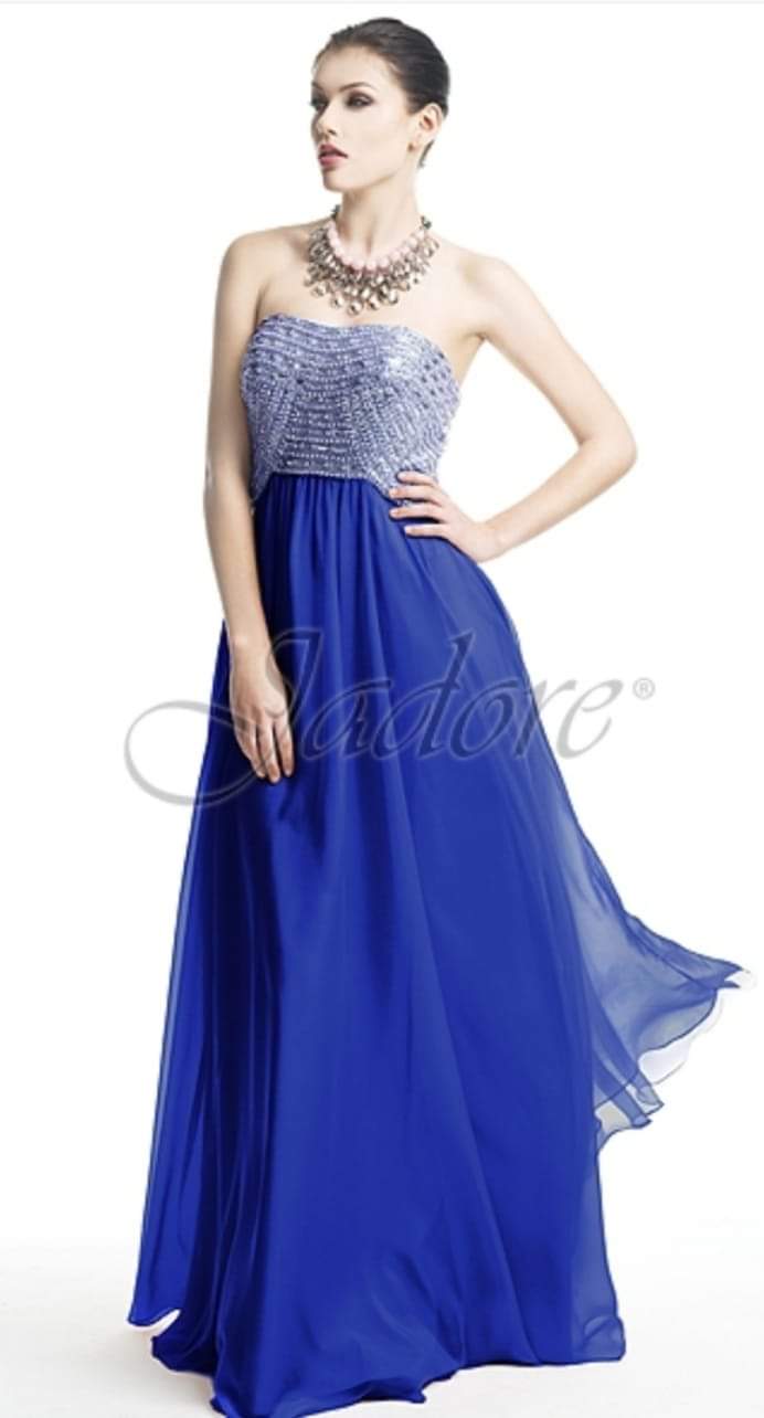 Chiffon Strapless Formal Dress