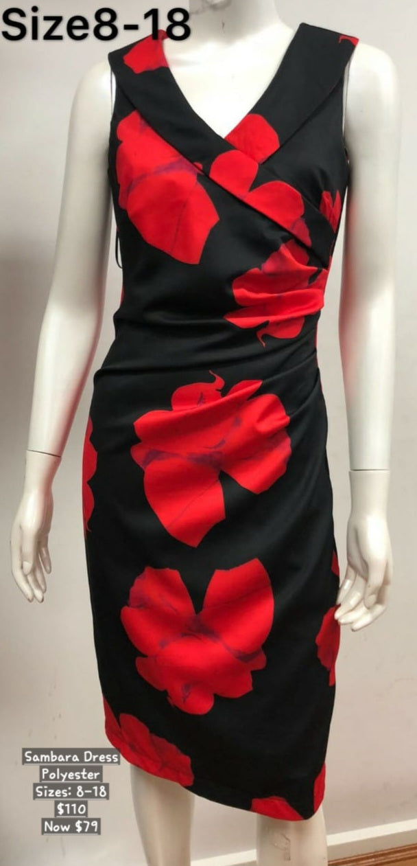 Sambara Sleeveless floral Print Dress