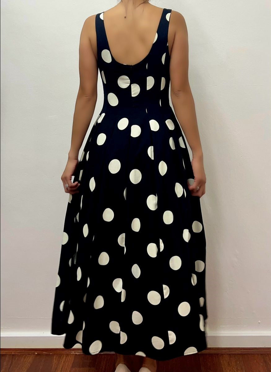 Black and white Cotton Spotty Dress