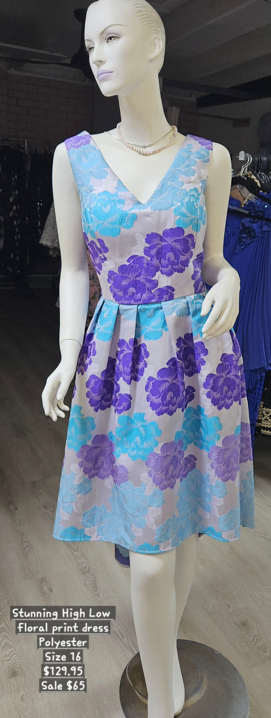 Stunning High Low floral Print Dress